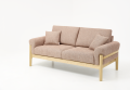 Cuneo Sofa in Boucle Noble 30 mit Echtholzgestell in Eiche natur