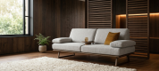 Ragusa Sofa in 6509907 mit Rahmen und Fuß in Buche nussbaumfarbig