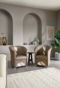 Ravello 2 Sessel in Leder Valcona Taupe
